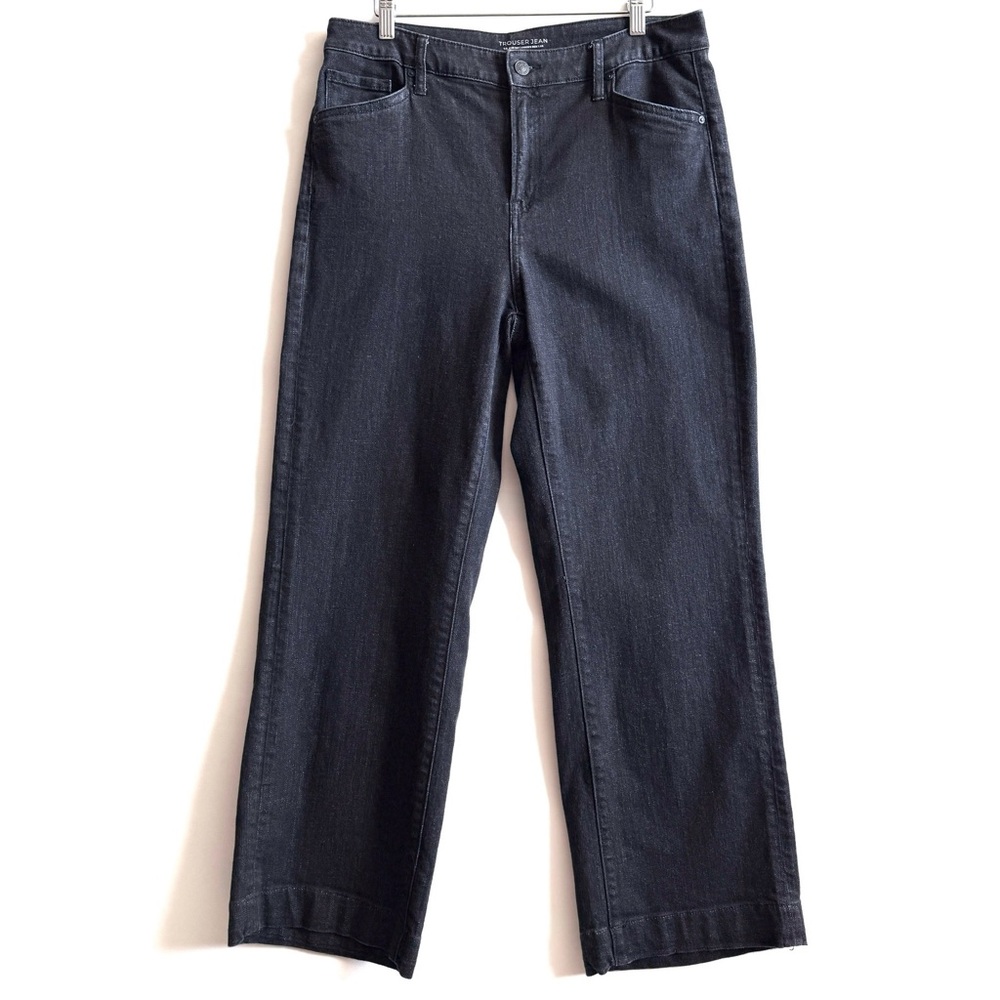Chico's High Rise Wide Leg Trouser Jean Dark Rinse Stretch 1.5 Women’s Size 10